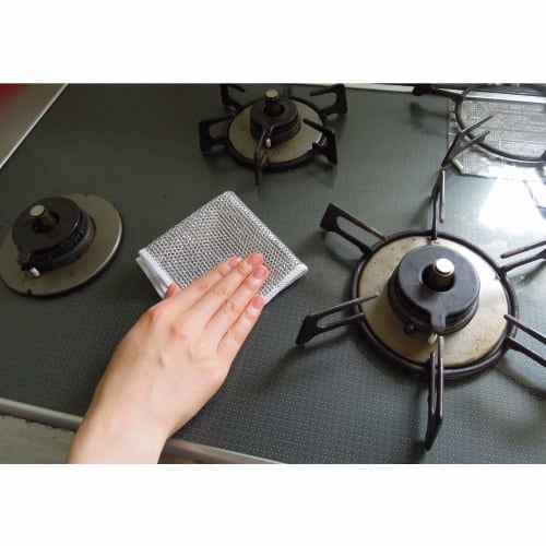 Scratch-Free Dishwashing Mesh Cloths, Set of 3, Silver, F8967