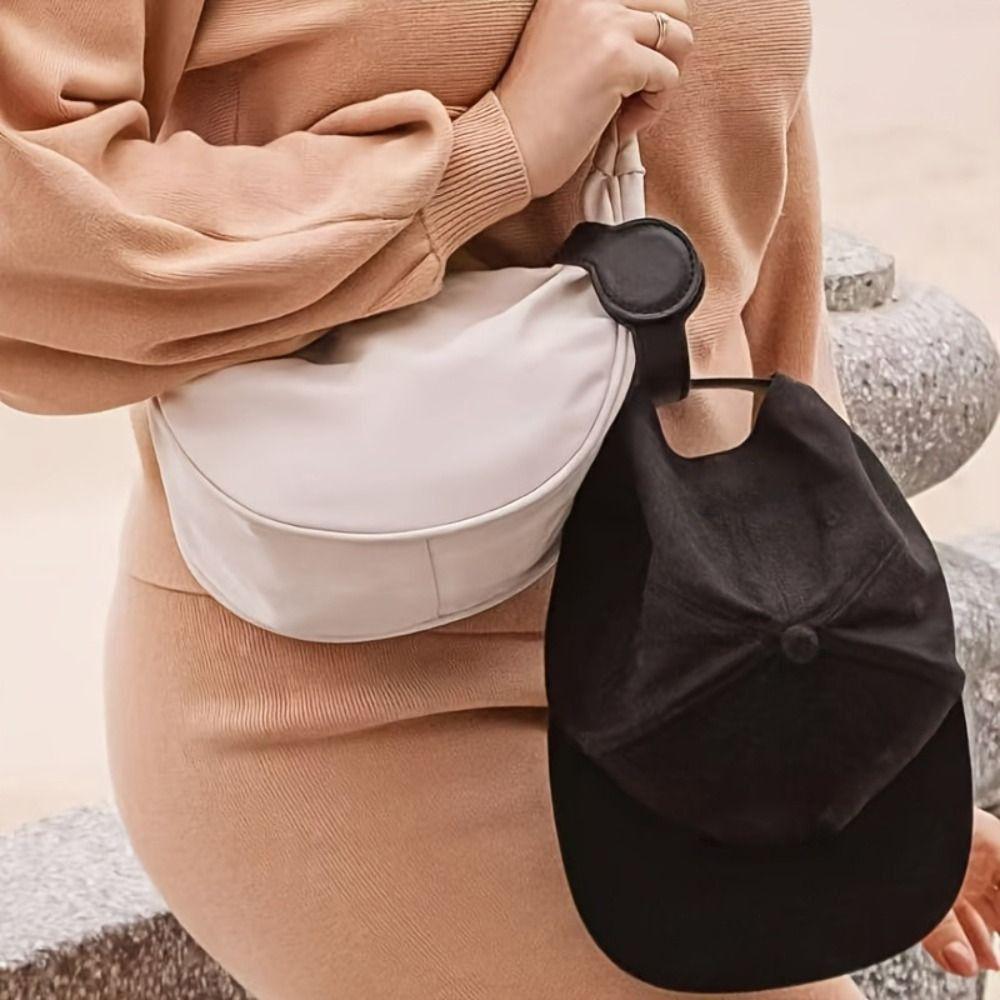Powerful Magnet Magnetic Hat Clip PU Leather Portable Leather Hat Holder Solid Color Hat Keeper Clip Outdoor Activities