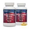 SimplySupplements Children's Omega-3, 500 Mg Fish Oil 180 Capsules * 2