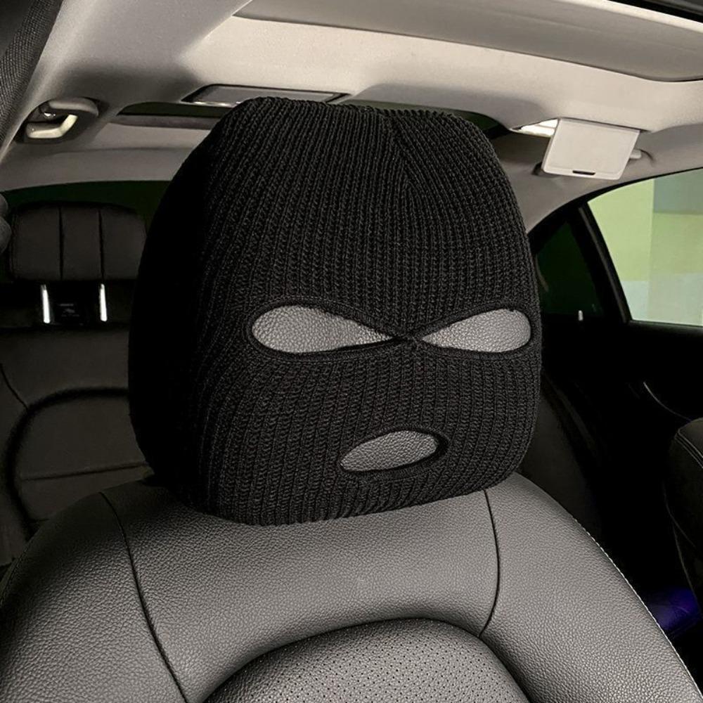 Funny Universal Car Seat Cover Personality Dust-proof Ski Mask Car Seat Headrest Car Accessories