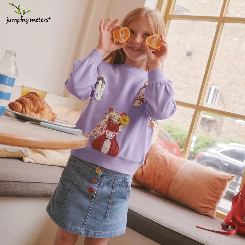 New Arrival: Girls' Cute & Fashionable Long-Sleeve Sweatshirt - Autumn Collection with Round Neck