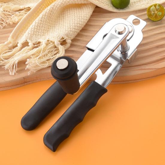 Manual Can Opener Heavy Duty Comfortable Grip 360 Degree Hand-cranking Handle Sharp Cutter Multifunctional Handheld Bottle Opening