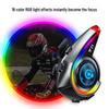 Y21 Waterproof Bluetooth Helmet Headset with RGB Lights & Heavy Bass