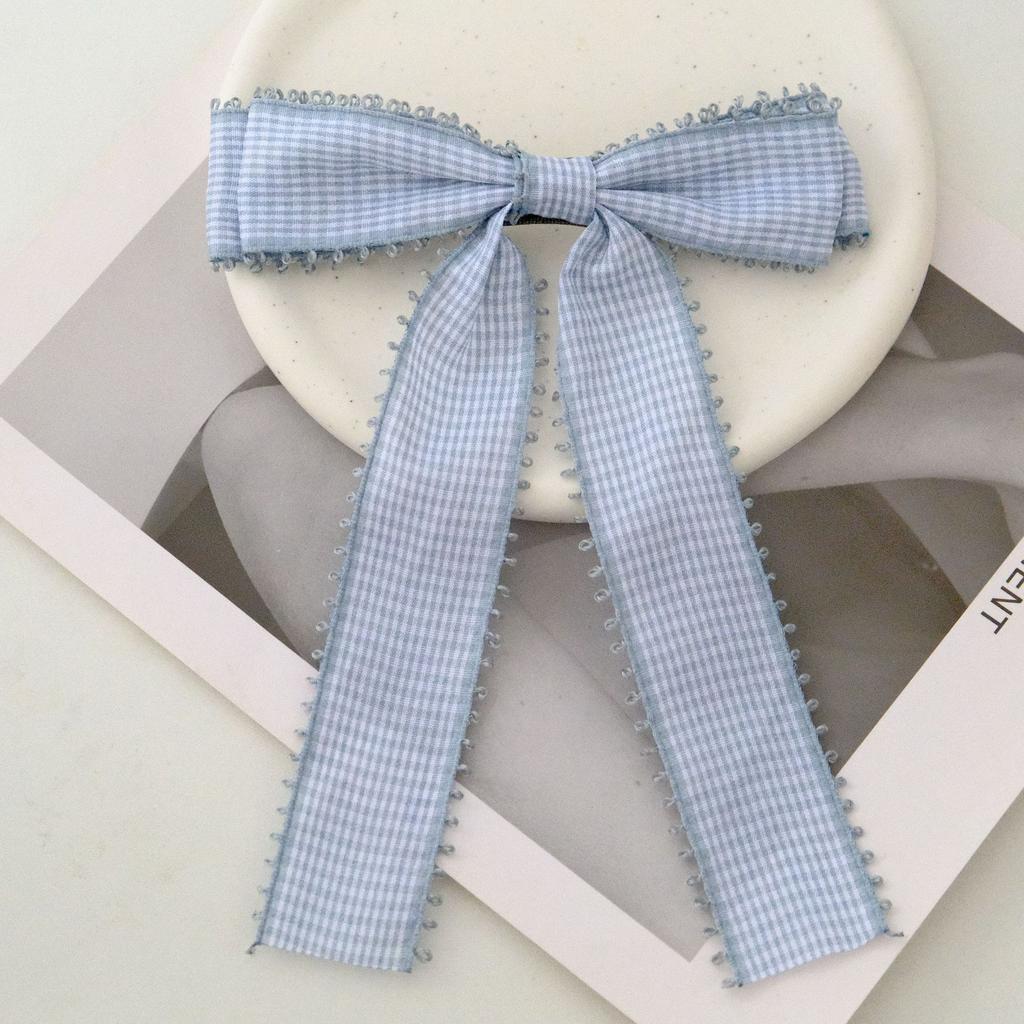 1PC Fashion Grid Fabric Bow Hair Clip for Girls Women Bow Ribbon Hair Clip Wedding Party Hair Accessories