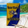 Custom Name Beach Towel Ravens Team Spirit Beach Towel, Soft Microfiber, Gift for Her/Him, Birthday, for Pool, Beach, Travel, Fan Gifts