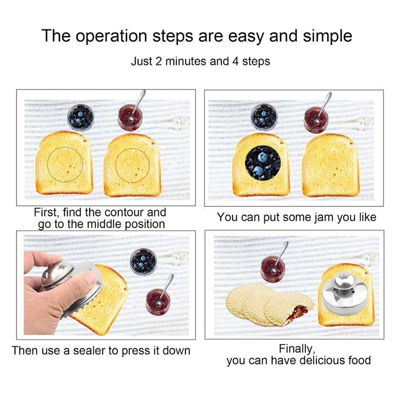 B97A-Sandwich Cutter And Sealer Hand Pie Molds Dough Press Mold Expand Your Fall Baking Style