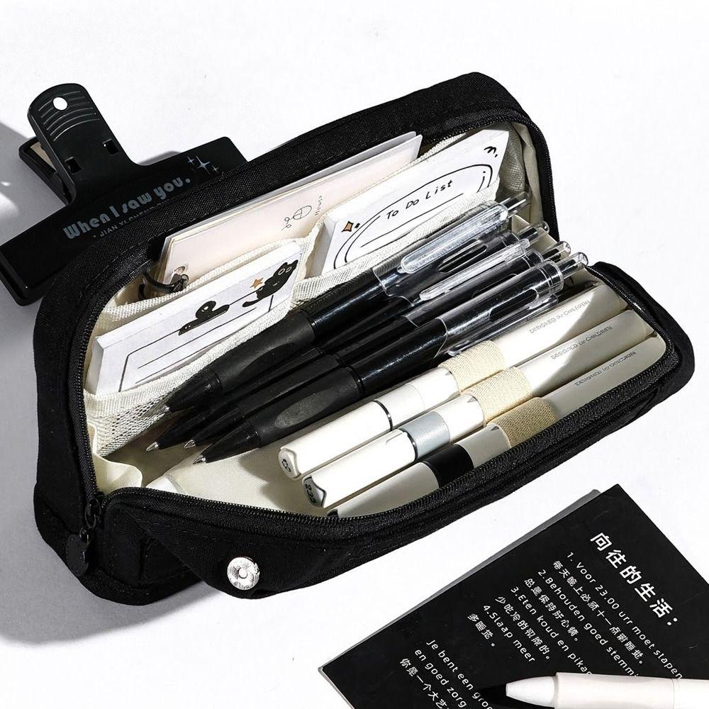 Large Capacity Pencil Case Standing Stationery Organizer Portable Pen Bag  Students