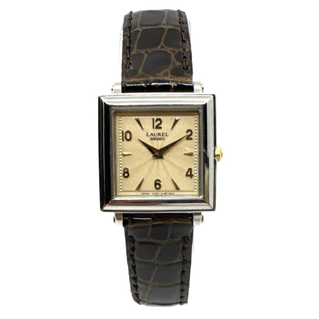 [USED] Seiko LAUREL Square Watch 18KT