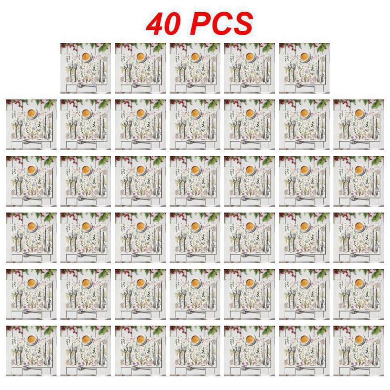 10~50PCS Printed Placemat Wear-resistant And Scratch-resistant Durable Cozy Kitchen Decoration Insulated Placemat Clear Pattern