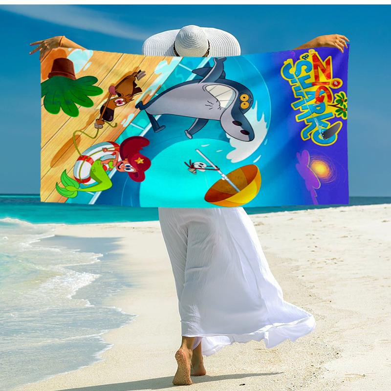 Ultra-Soft Beach Towel with Zig & Sharko Theme,Ideal for Pool - Camping, Diving - Perfect Travel Essential, Vibrant Beach Towel.