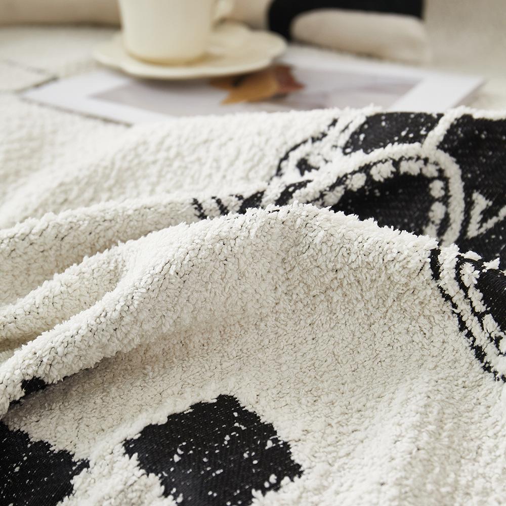 Anti-Scratching Sofa Cover Ins Style Sofa Cushion All-Inclusive Universal Cover Towel Half Plush Sofa Full Covered Blanket