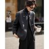 Mohanyimei V-Neck New Chinese Style Double-Faced Wool Coat