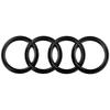 4 Ring ABS Black Car Hood Front Bonnet Grill Rear Trunk Emblem Logo Badge Sticker Decal For Audi A3 A4 A5 A6 A7 Q2 Q3 Q5 Q8 TT