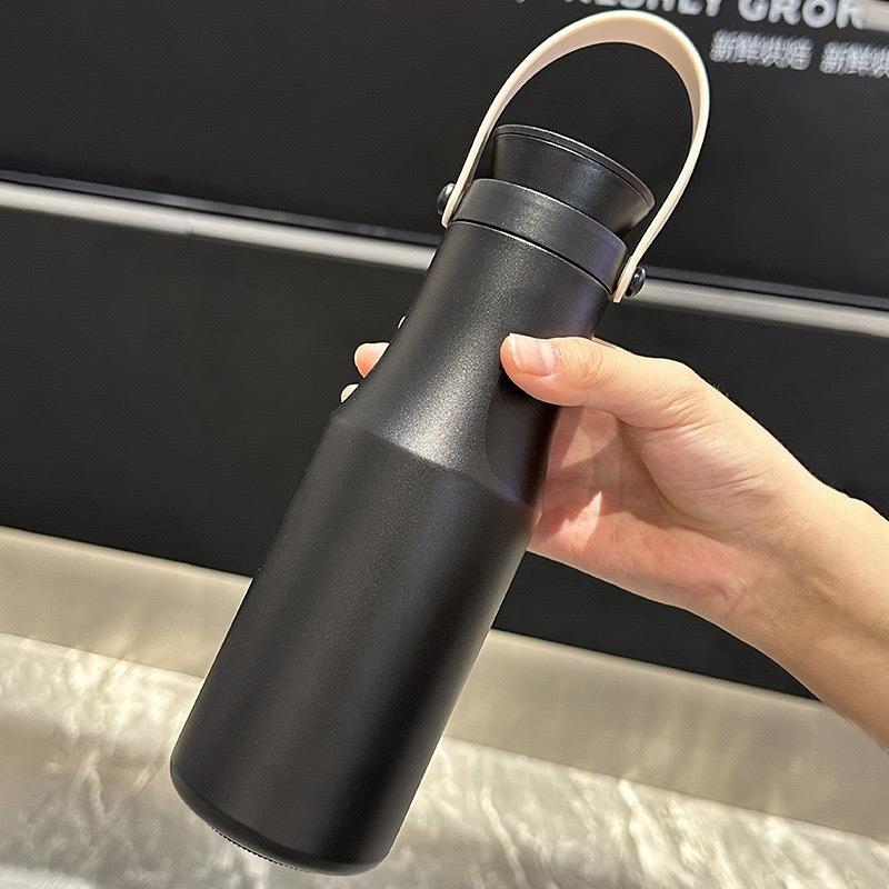 JUSTINLAU Vacuum Flasks Portable Insulated Cup Ins Style 304 Stainless Steel Water Cup Outdoor Car Hand-held Cup Thermos Bottles
