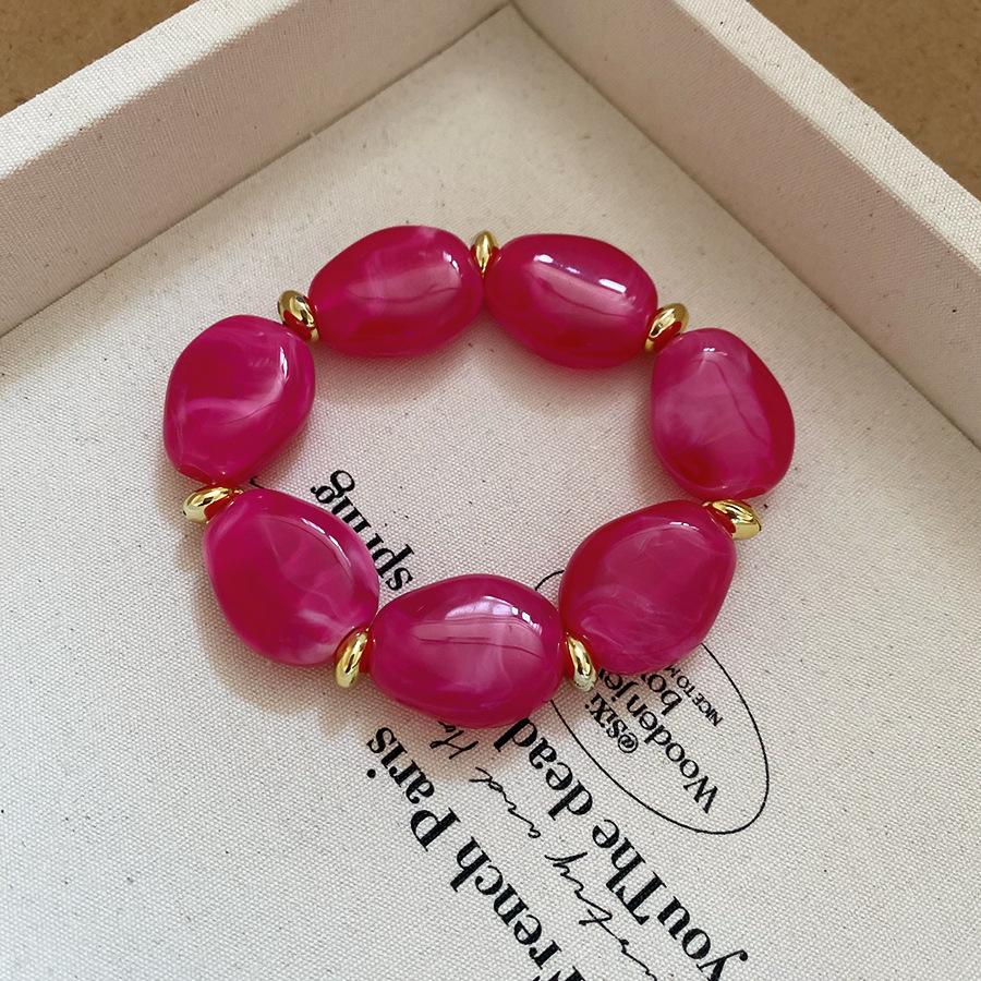 Bohomia Irregular Acrylic Oval Elastic Beaded Strand Bracelets for Women Vintage Leisure Bracelet Fashion Jewelry Gifts