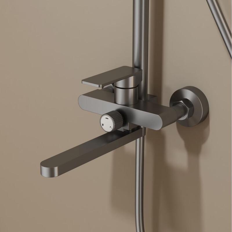 

TLXT Octagonal Gunmetal Digital Shower System