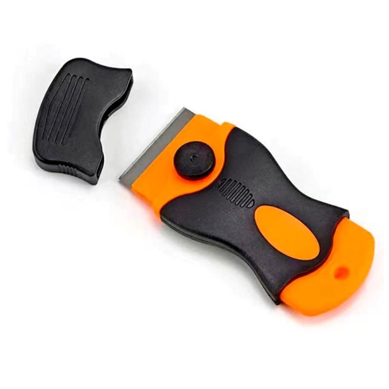 Scraper for Car Glass with Replacement Blade Window Glass Glue Sticker Remover Scraper Auto Squeegee Tool Razor Blade