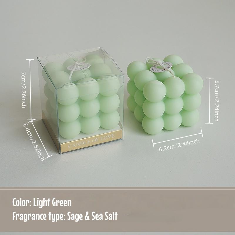 New Arrival Decorative Luxury Bubble Scented Candles with Clear Gift Box Handmade Long-lasting Holiday Easter Aesthetic
