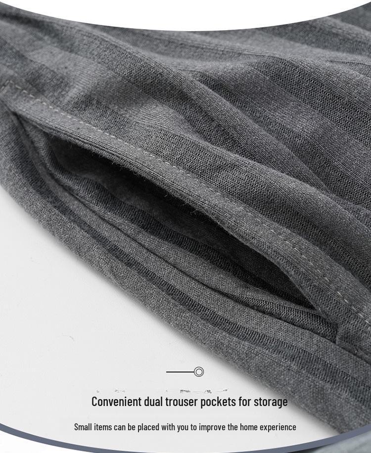 Men's Cotton Pajama Pants: Comfortable, Thin, Korean-Style, Loose-Fit for Spring, Autumn, and Winter.