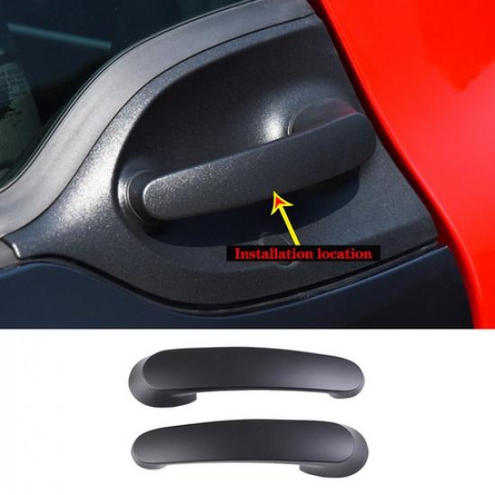 Matte Black Exterior Door Handle Cover Trim For Benz Smart 2016-