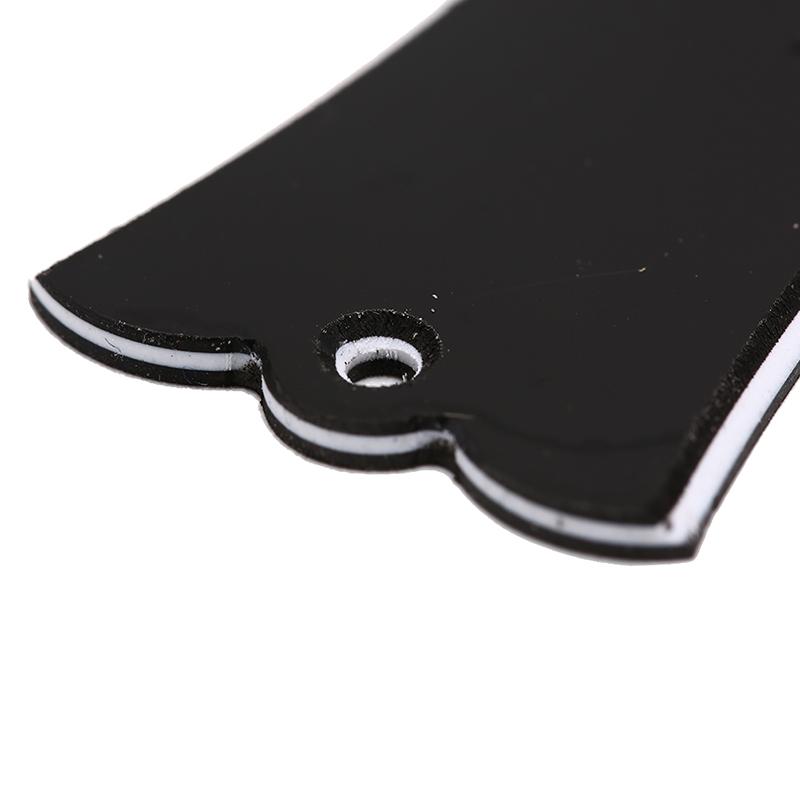 2 Holes Bell-Shaped Pvc Truss Rod Cover Plate Scroll Plate For Guitar Black