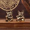Dog Figurine With Heart Charm Handcrafted Decoration