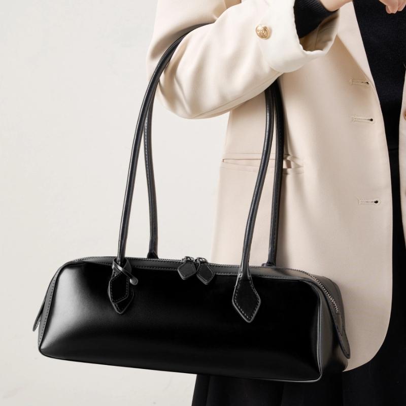 Torebki z prawdziwej skóry dla kobiet Luksusowa torba tote Vintage torba pod ramię Długi górny uchwyt Torba na ramię Damska torba pod ramię