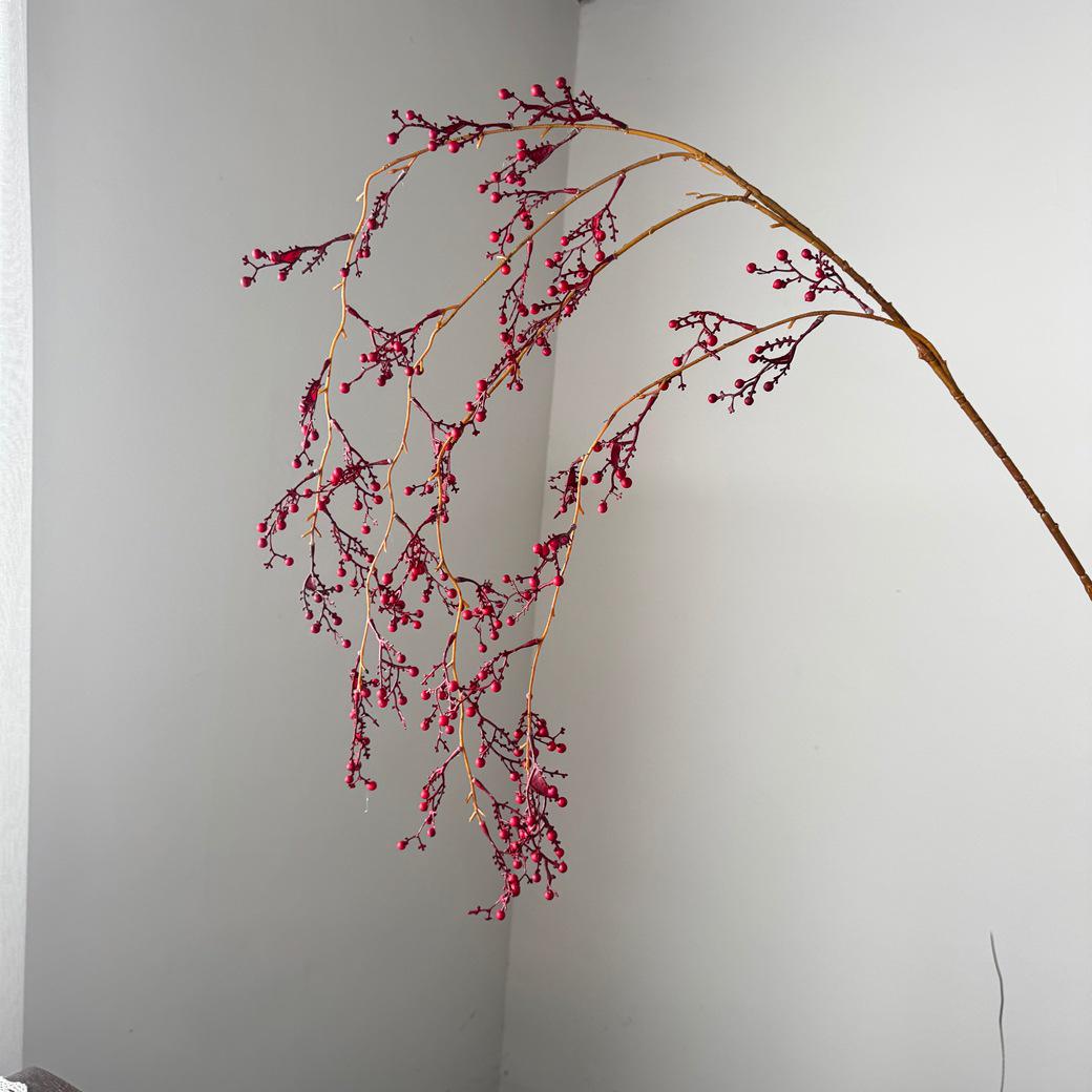 Популярный длинный плакучий горный искусственный цветок для свадеб и декора красный