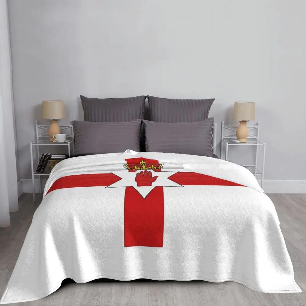 Ulster Banner Flag Of Northern Ireland Blanket Flannel Summer Air Conditioning Soft Throw Blankets for Home Outdoor Bedspreads