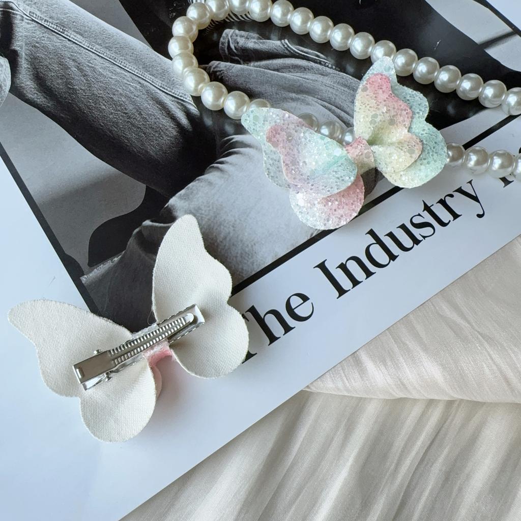 10 Stück Feste Schmetterlings-Haarschleifen und Haarspangen Baby Mädchen Leder Kinder Haarschmuck Haarnadeln Haarspangen Kopfschmuck Geschenk