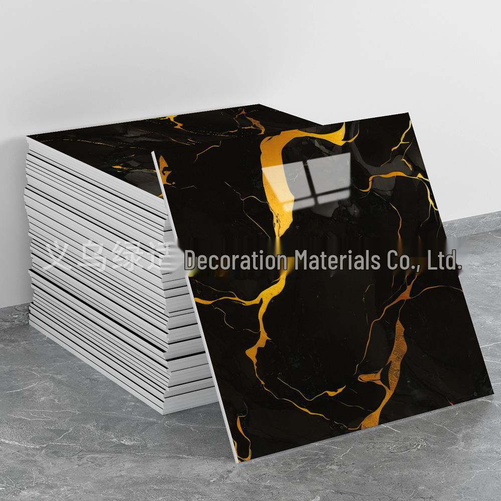 Self-Adhesive Pink Marble Wallpaper: Waterproof, Heat-Resistant Wall Sticker with Aluminum Plastic Panel