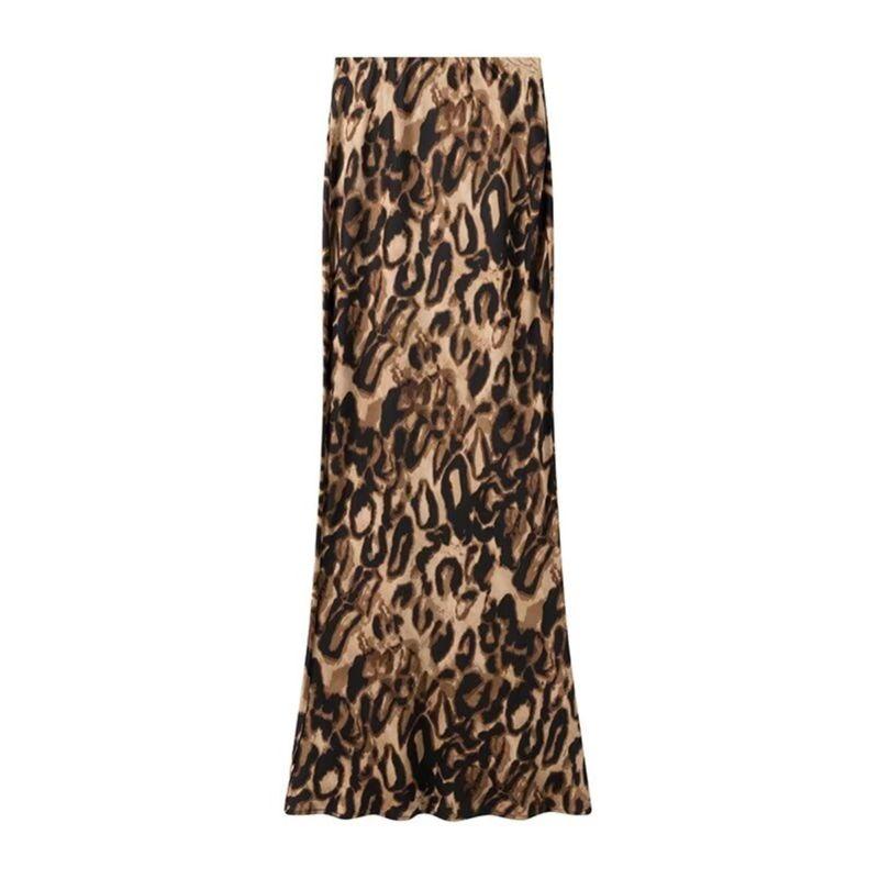 Kaslead New Arrival Women's Fashion Style Fashion Slim Looking Stretch Satin Silm Fishtail Skirt