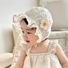 Newborn Lace Baby Fetal Cap Ruffle Soft Bonnet Hat Breathable Flower Sun Hat Summer