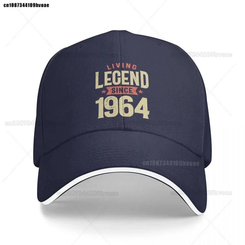 Baseballkappen 60 Jahre Lebende Legende 1964 60. Geburtstag Vielseitig Für Männer Frauen Trucker-Kappe Kopfbedeckung Verstellbar