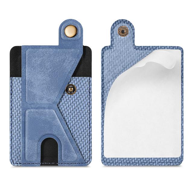 Cell Phone Adhesive Stick On Credit Card Magnetic Pocket Holder Slim Leather Wallet Sleeve For Iphone Smartphone Bag For Samsung