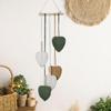 Yarn Woven Wall Art Leaf Tapestry Handmade Wall Hanging Pendant Creative Handwoven Tapestry  Gift