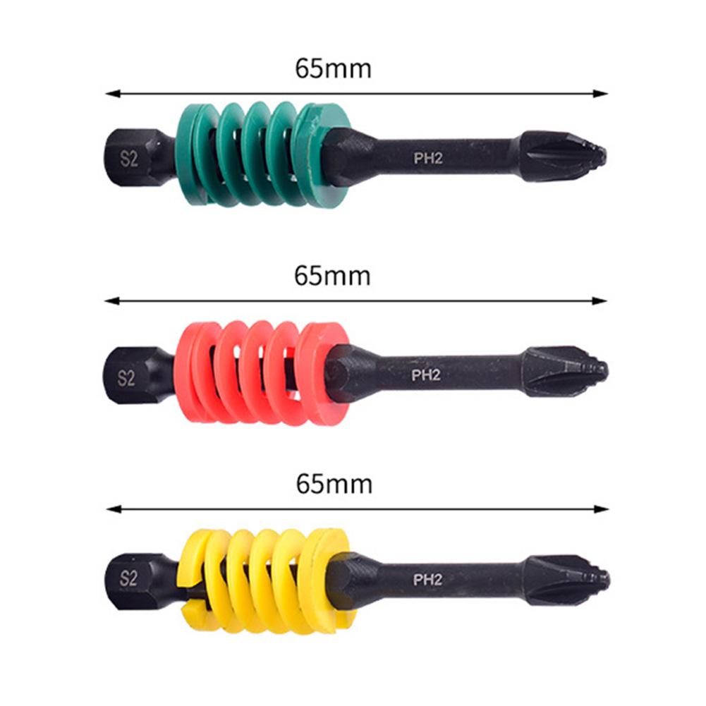 

3pcs 65/90/110mm Non-Slip Drill Bits Spring Screwdriver Bits For Screwdriver Electrician Electric Tool Accessories