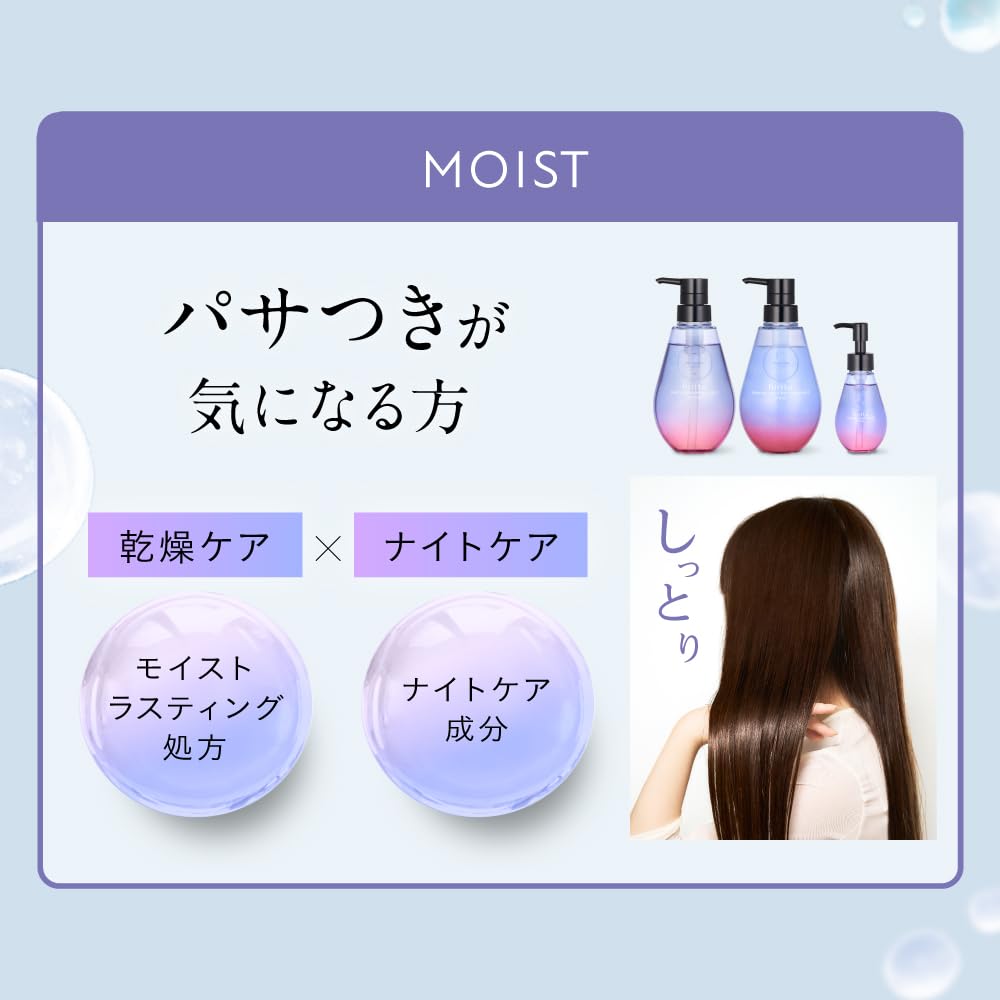 Hiritu Balance Repair Hair and Hair Milk Moist Set with PPT and Amino Cleansing Ingredients for Damage and Friction Apricot Jasmine Scented Shampoo,