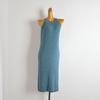 Sleeveless Knitted Cami Dress Women Spring and Summer New Versatile Round Neck Pullover Slim Fit Sexy Hip Skirt