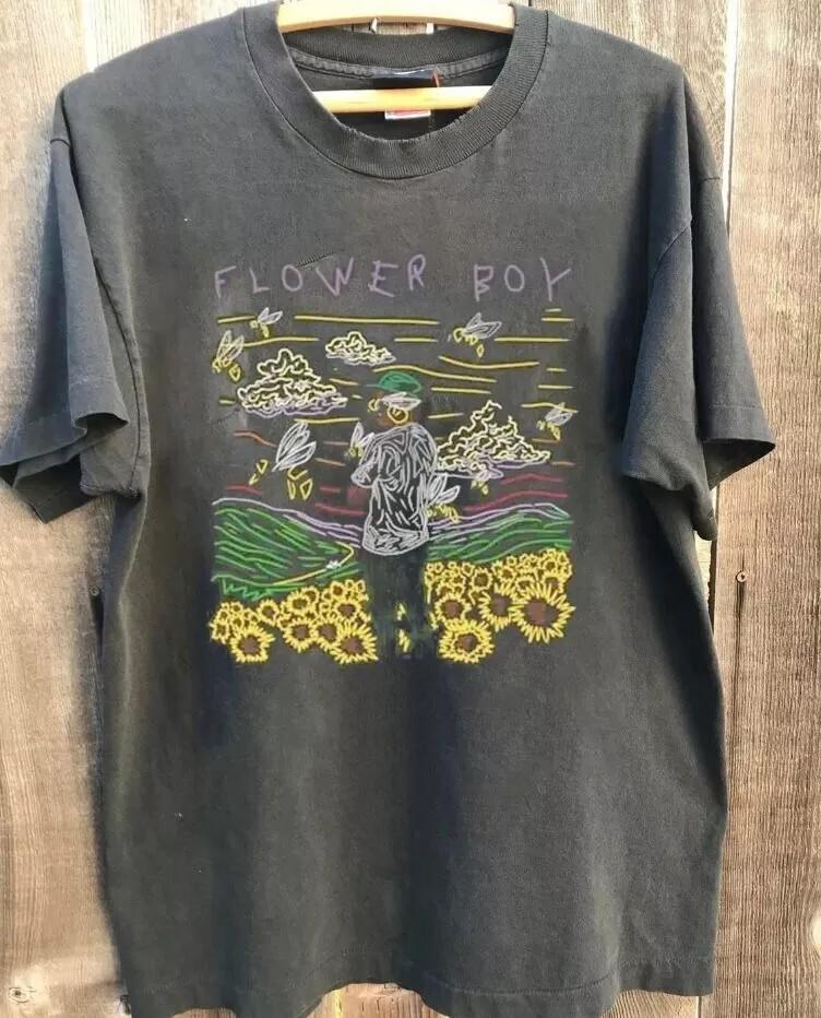 Tyler The Creator Flower Boy Retro Charcoal Cotton Tshirt Unisex S5XL Unisex T-Shirt S