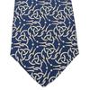 Used HERMES tie Celtic Knots silk Navy white business