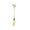 1 Pcs Alloy Gold Shaped Leaves Silver Copper Coffee Forks Fork Kitchen Cutlery Dining Room Snack Bar Sweet Dinner Set 12cm