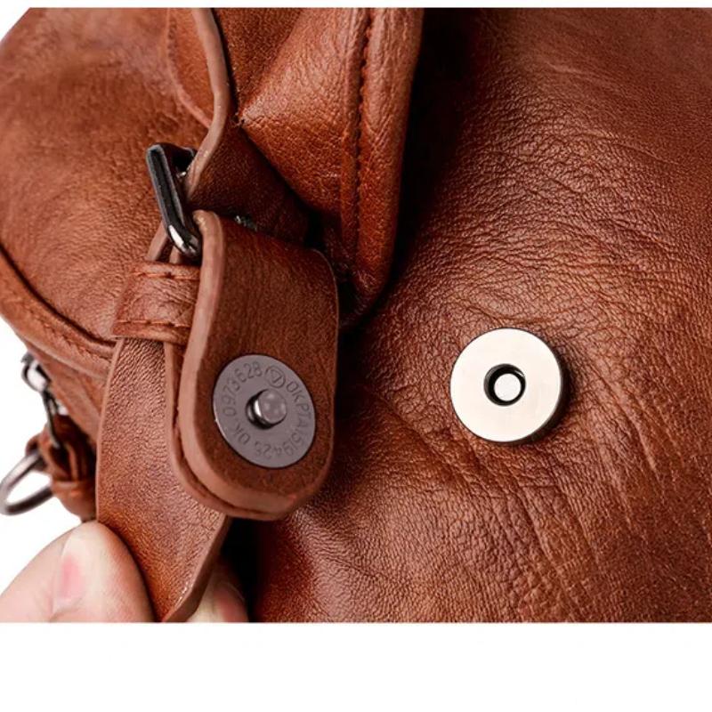 Vintage Women's Bag Versatile Practical Shoulder Bag Double Layer Large Capacity Women Crossbody Messenger Bags