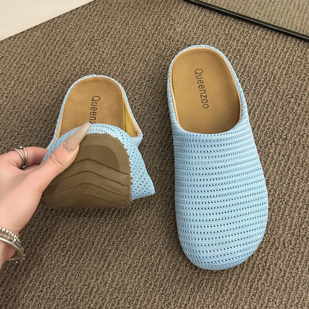 2025 New Fashion Summer Women Shoes Breatherable Ladies Sandals Light Soft Comfortable Flats Shoes Outdoor Daily Slippers