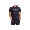 Emporio Armani Logo Letter Print Round Neck Short Sleeve T-Shirt Men Tops Navy-Blue 8N1T61-1J00Z-0922