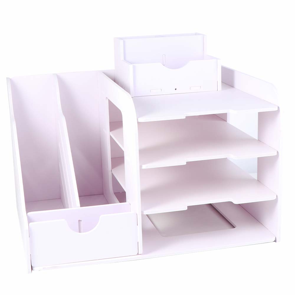 Thickened Desktop Organizer Large Capacity File Sorter Multifunctional Desktop Storage Box Library