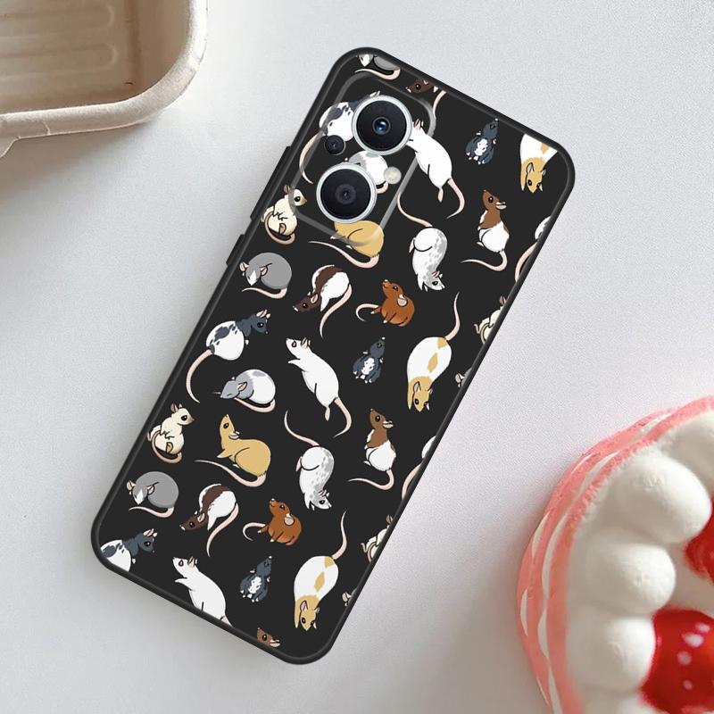Mouse Rat Case For OPPO Reno 10 Pro 11F 4Z 5Z 8T 4 5 6 7 8 Lite OPPO Find X2 X3 Neo X5 X6 Pro Cover