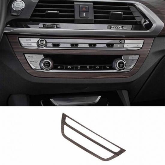 Wood Grain Console AC Button Control Frame Trim For BMW X3 G01 X4 G02 2018-