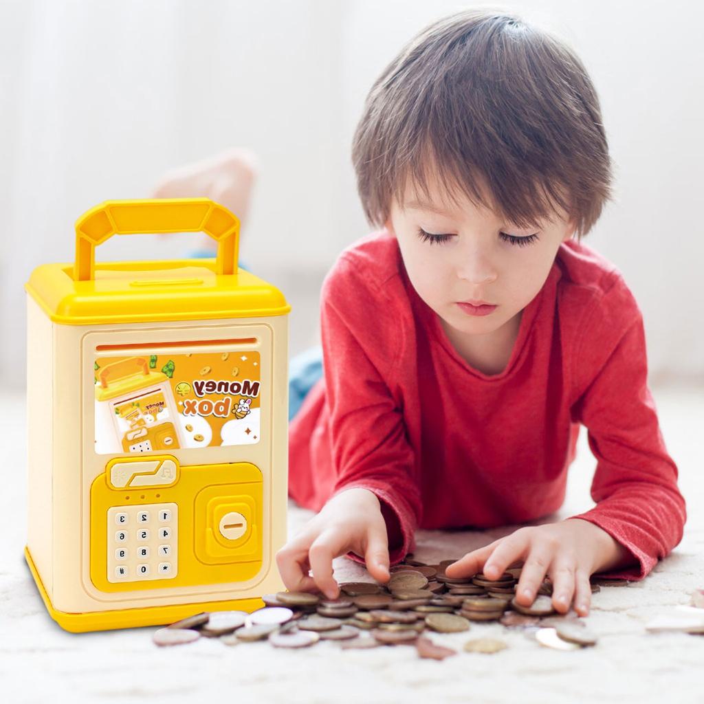 Safe Deposit Box, Toys, Children's Bank, Bank, Lights, Music, Key, Large Storage Bank