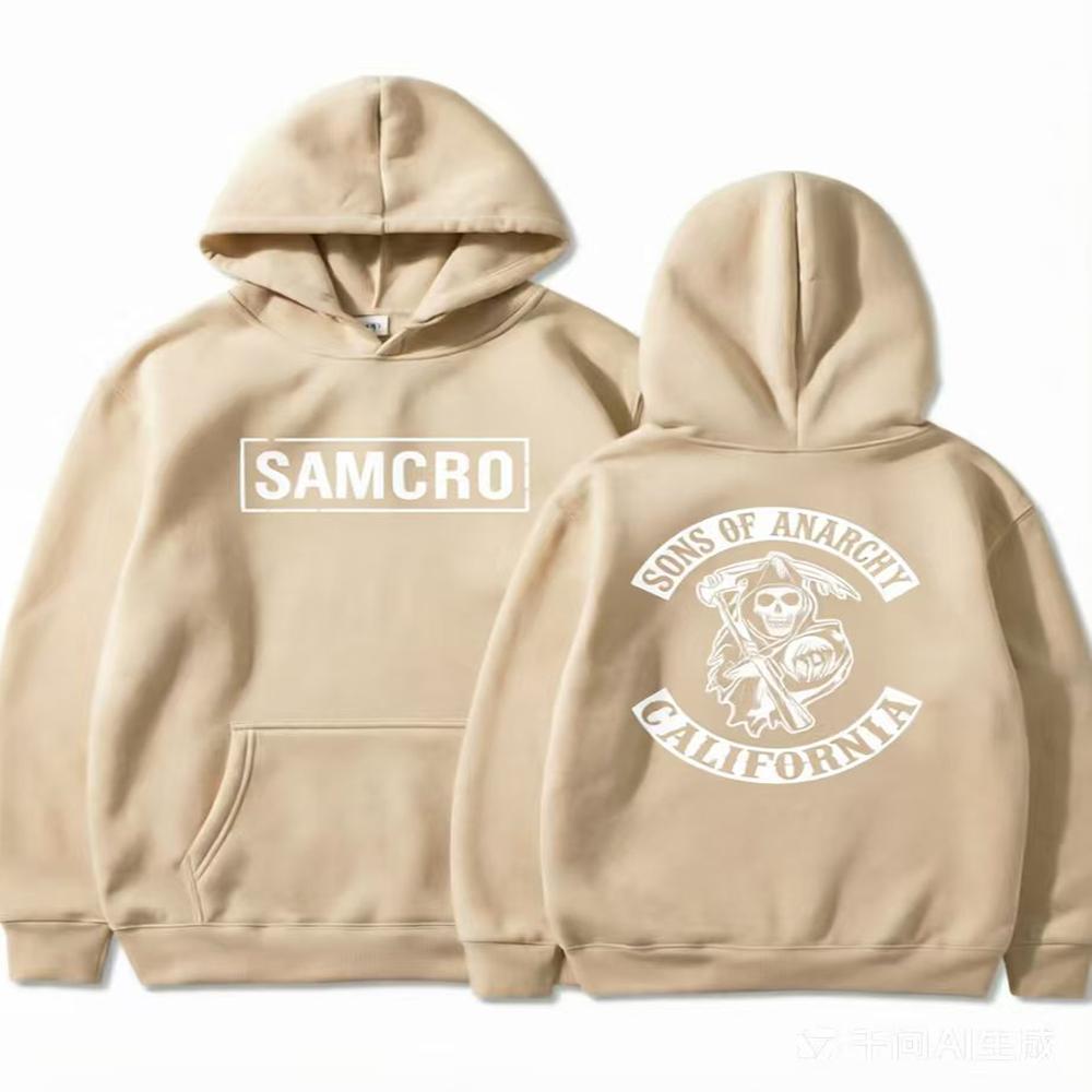 Sons of Anarchy SAMCRO Double Sided Print Streetwear Men Womnen Harajuku Brand Design Hoodie Mens Oversized Hoodies Sweatshirt